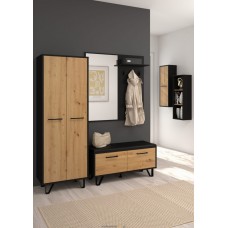 Mēbeļu komplekts BOSS 6, Melns/Ozols artisan